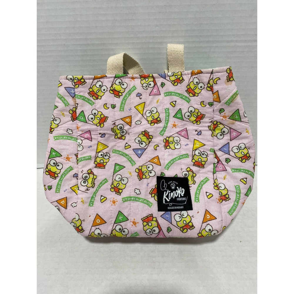 Kinoko Kreations Tote Bag Keroppi Sanrio Quilted Pink OS Good